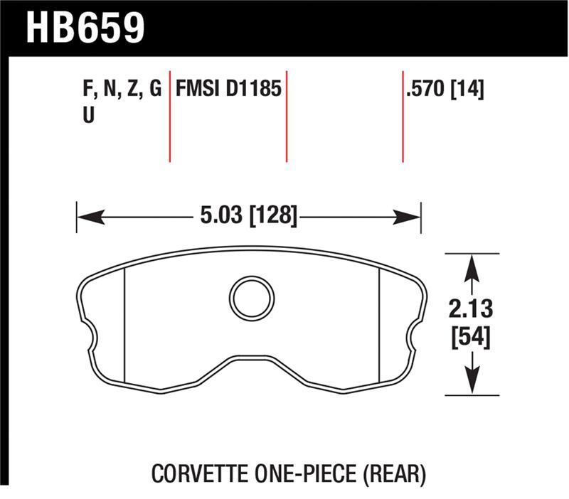 Picture of Hawk Performance HAWK HP+ Brake Pad Sets - HB659N.570
