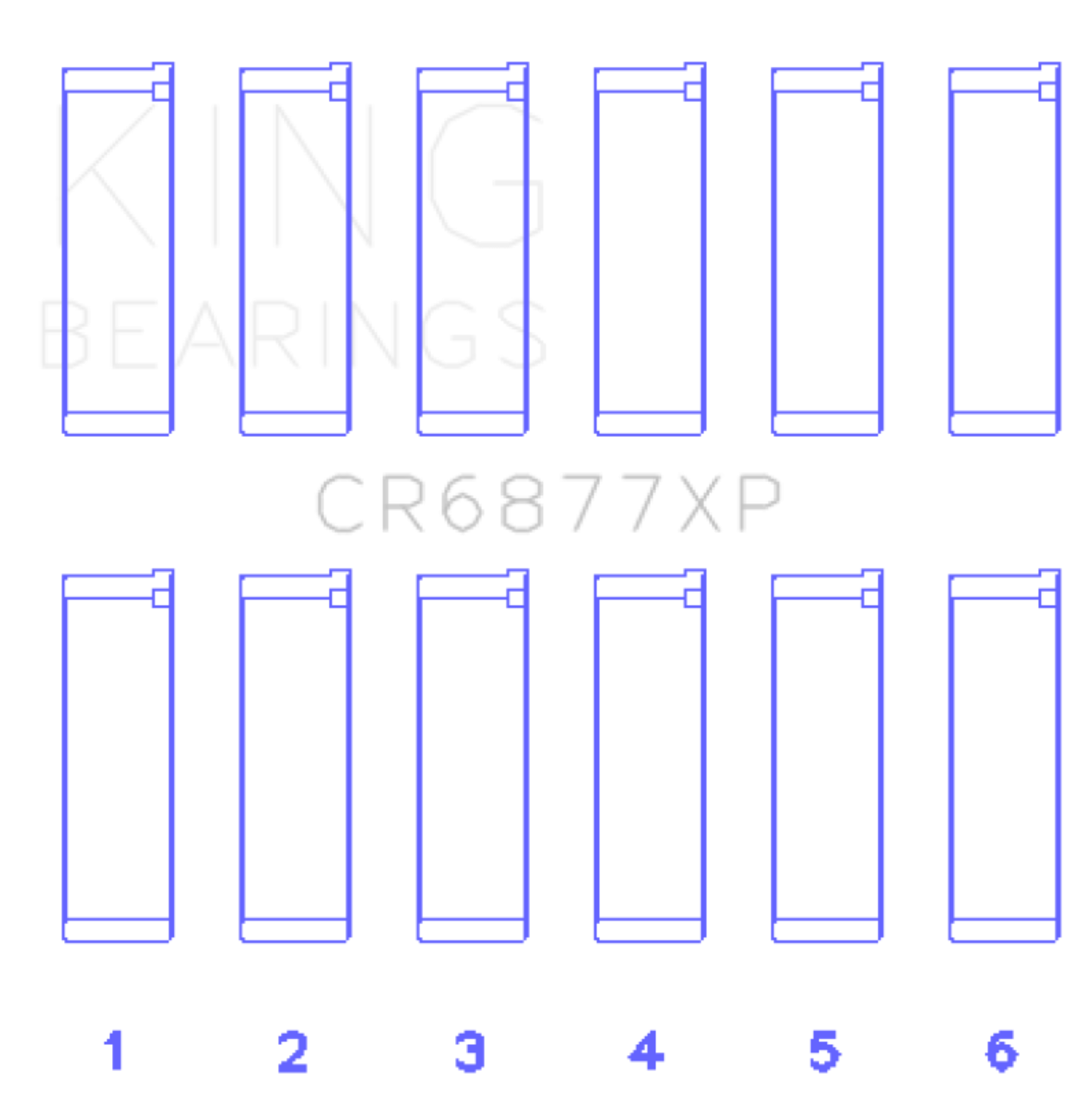 Picture of King Engine Bearings BMW S54B32 3.2L Performance Rod Bearing Set - Size STD