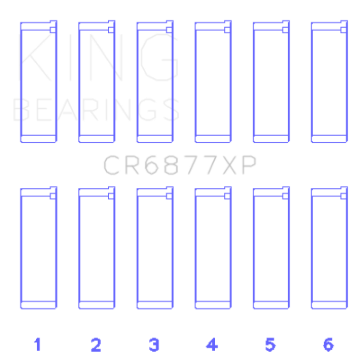 Picture of King Engine Bearings BMW S54B32 3.2L Performance Rod Bearing Set - Size STD
