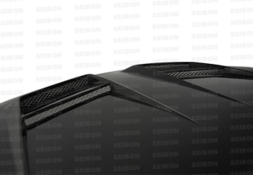 Picture of Seibon 10-11 VW Golf GTI 5K/MK6 DV Carbon Fiber Hood w/ Shaved Emblem