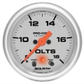 Picture of Autometer Ultra-Lite 52mm Voltmeter 18V Digital Stepper Motor w/ Peak and Warning