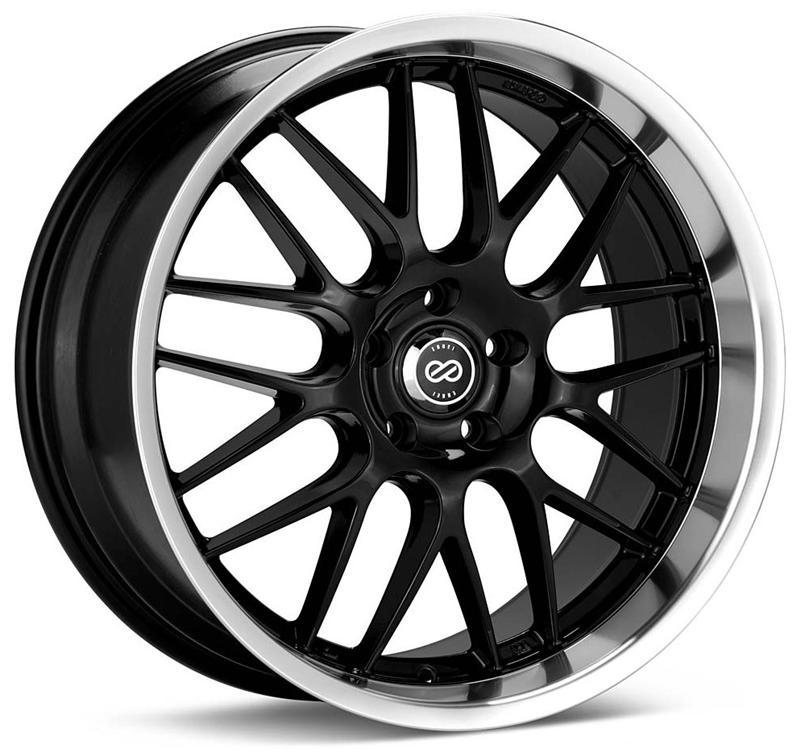 Picture of Enkei Lusso 20 x 8.5 40mm Offset 5x114.3 Bolt Pattern Black w/ Machine Lip Wheel
