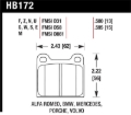 Picture of Hawk Performance HAWK HPS Brake Pad Sets - HB172F.595