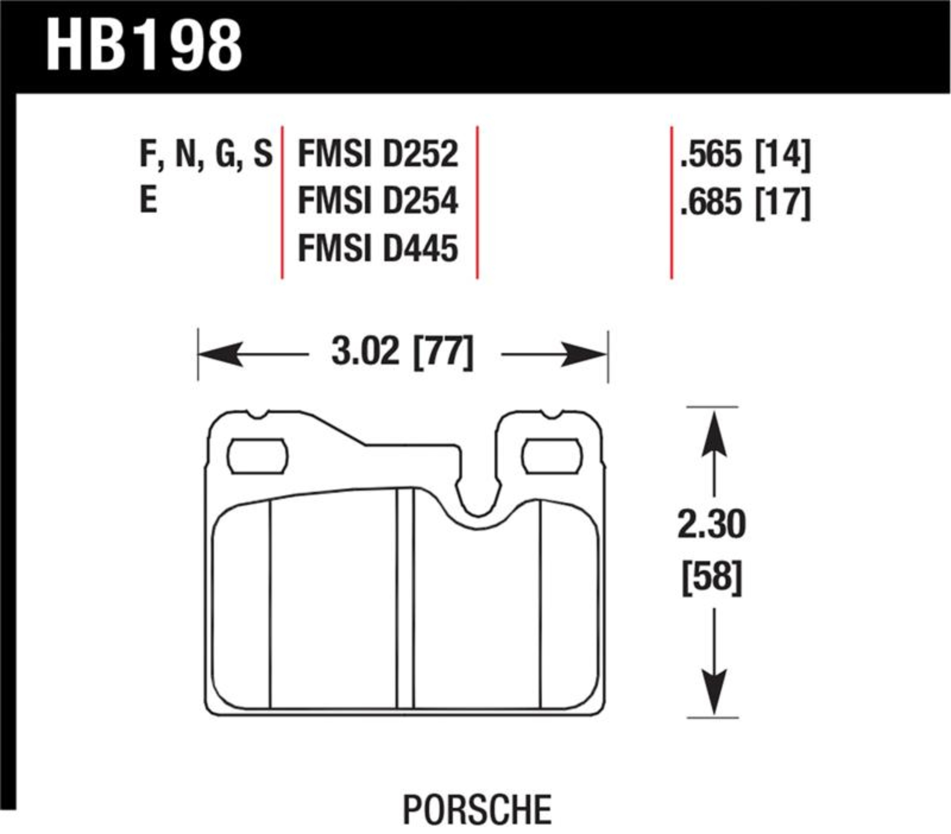 Picture of Hawk Performance HAWK HPS Brake Pad Sets - HB198F.685