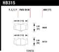 Picture of Hawk Performance HAWK LTS Brake Pads - HB315Y.669