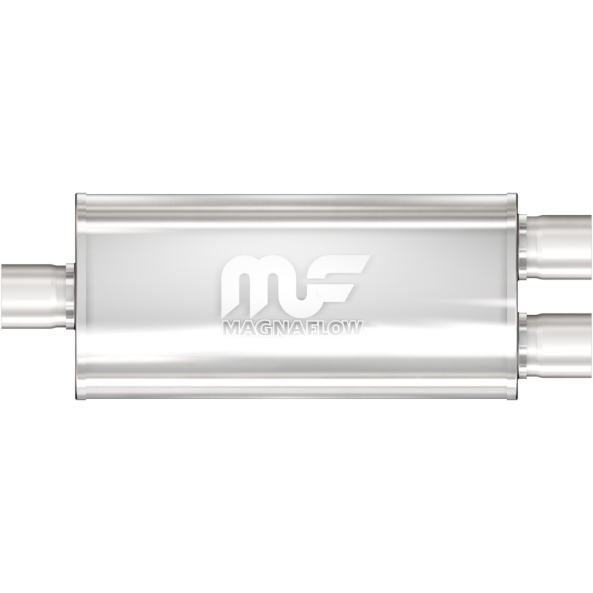 Picture of 2.25 in/2 in Center/Dual; 5 in x 14 in x 8 in Body Muffler 12148