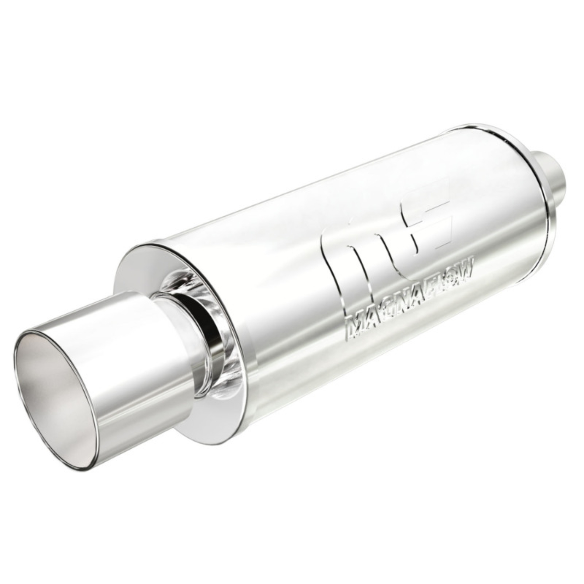 Picture of 2.25 in/4 in Center/Center; 6 in x 14 in x 6 in Body Muffler 14817