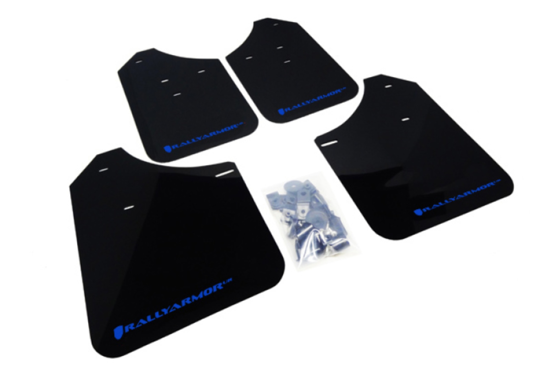 Picture of Rally Armor 02-07 Subaru WRX/STI/RS/2.5i (Wagons Req. Mod.) Black UR Mud Flap w/Blue Logo