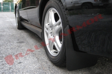Picture of Rally Armor 02-07 Subaru WRX/STI/RS/2.5i (Wagons Req. Mod.) Basic Black Mud Flap w/Black Logo