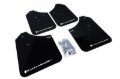 Picture of Rally Armor RAL UR Blk Flap/Wht Logo Mud Flaps - MF1-UR-BLK/WH