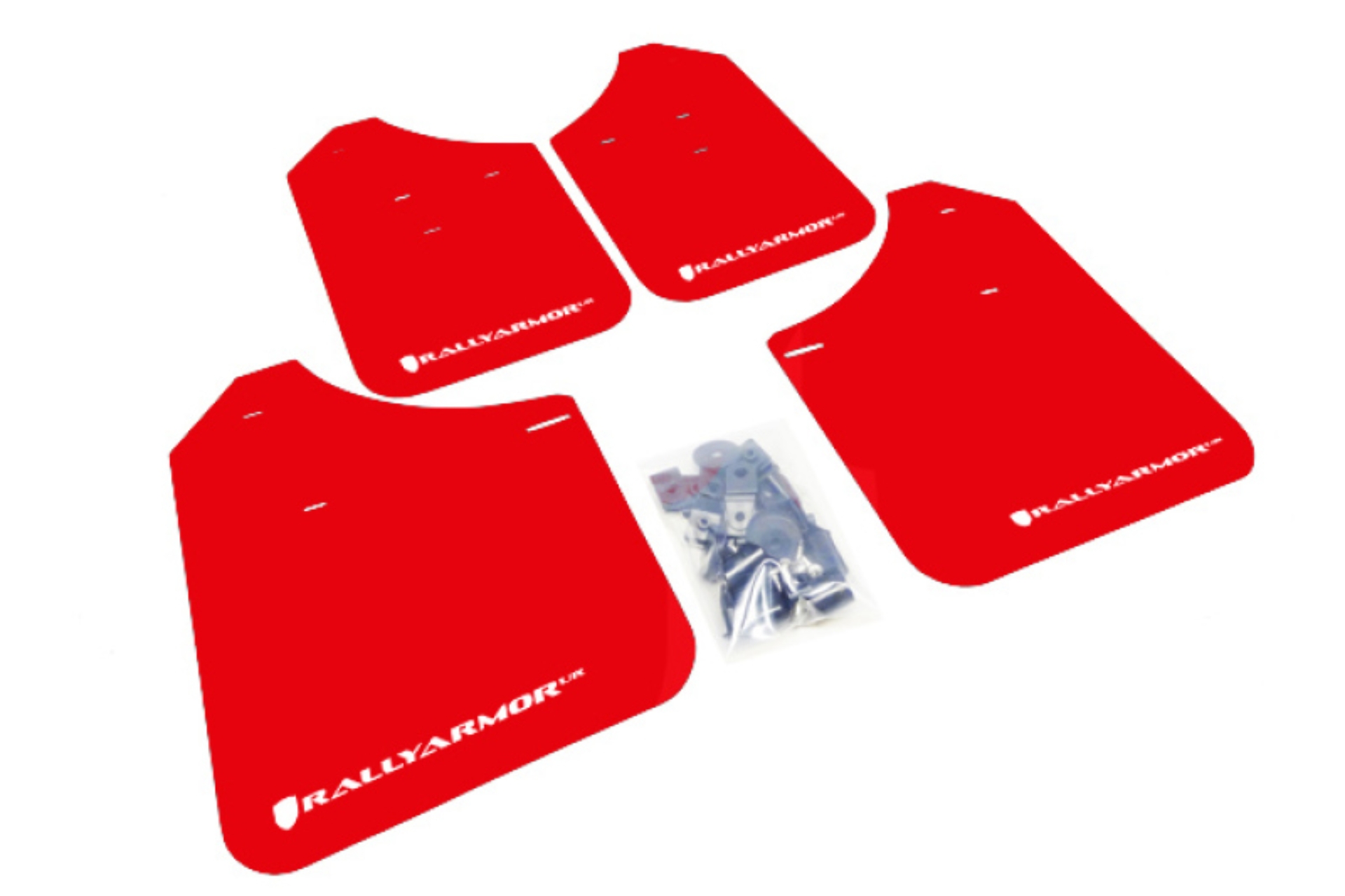 Picture of Rally Armor 02-07 Subaru WRX/STI/RS/2.5i (Wagons Req. Mod.) Red UR Mud Flap w/White Logo