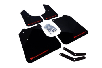 Picture of Rally Armor 08-10 Subaru WRX / 08-11 Impreza 2.5i (Hatch/Sedan) Black UR Mud Flap w/Red Logo