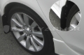 Picture of Rally Armor 07-17 Mitsubishi Lancer Basic Black Mud Flap w/ Black Logo