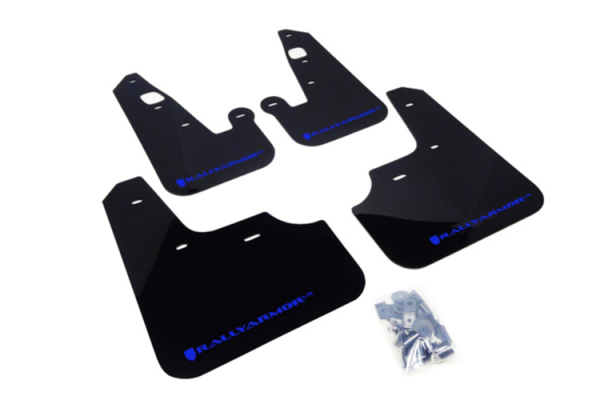 Picture of Rally Armor 07-17 Mitsubishi Lancer Black UR Mud Flap w/ Blue Logo