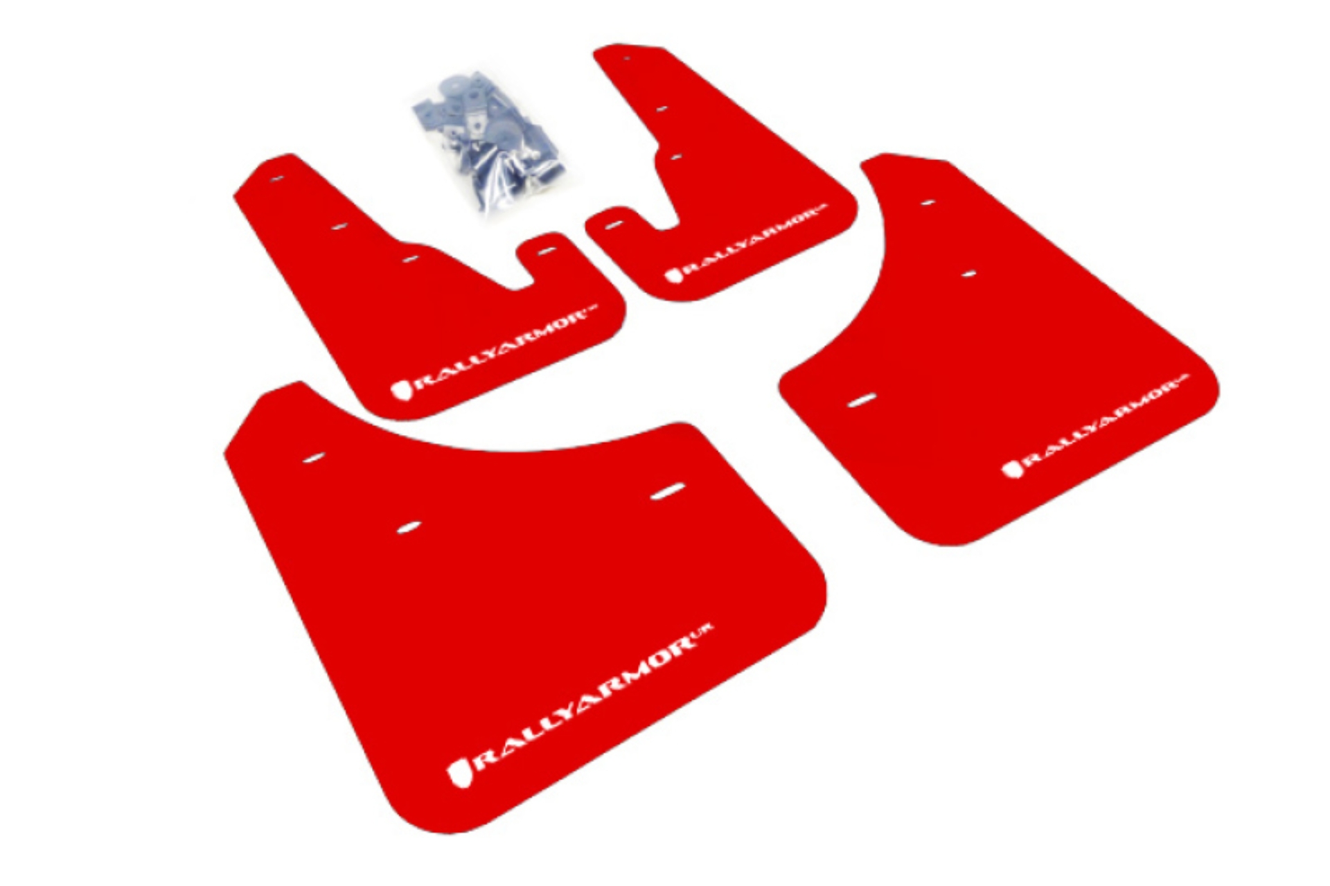 Picture of Rally Armor 04-09 Mazda3/Speed3 Red UR Mud Flap w/ White Logo