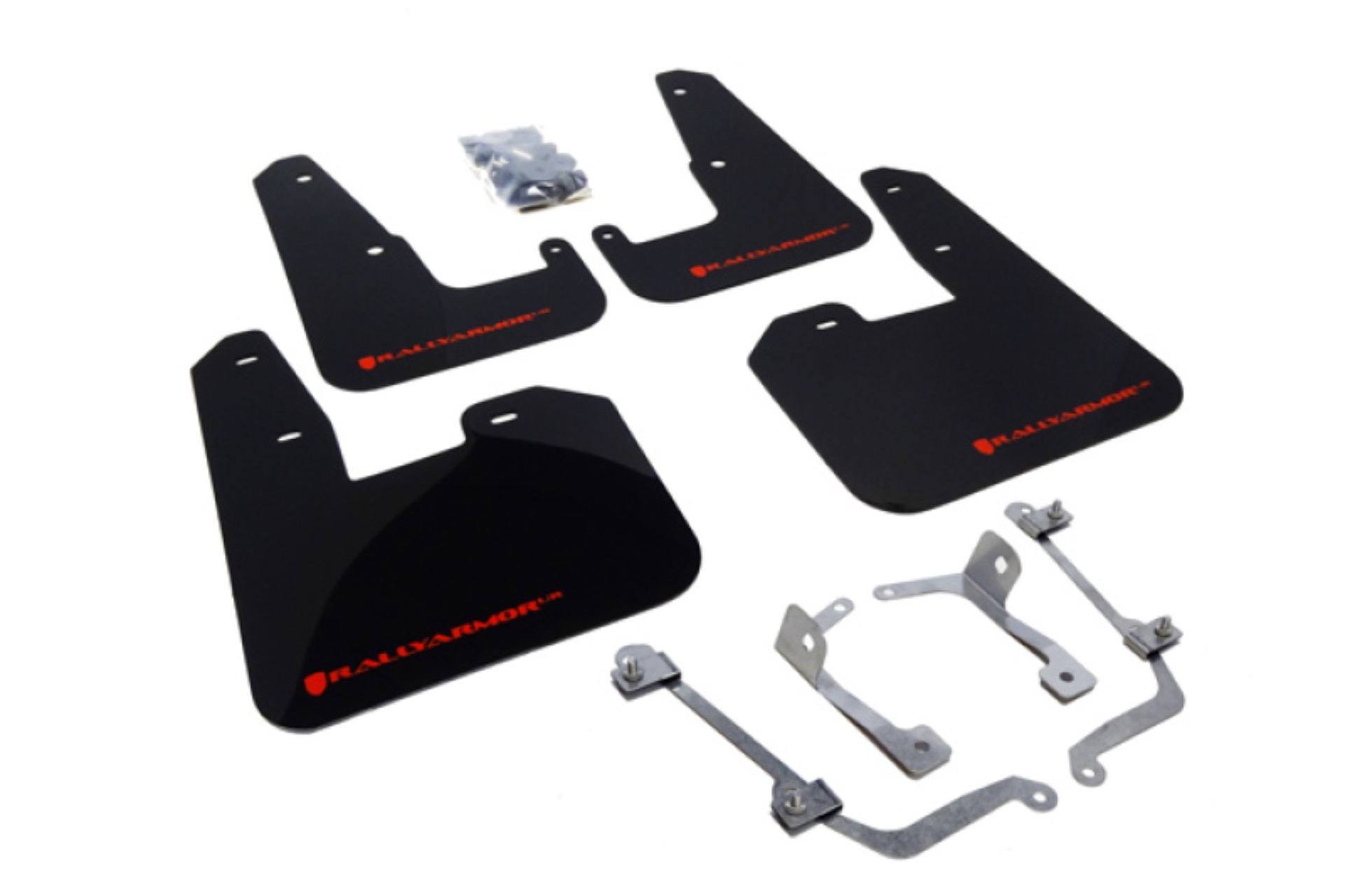 Picture of Rally Armor 08-11 Subaru STI (Hatch Only) / 11-14 WRX (Hatch Only) Black UR Mud Flap w/Red Logo