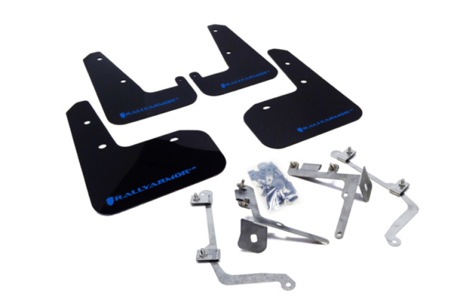 Picture of Rally Armor 11-14 Subaru WRX/STI (Sedan Only) Black UR Mud Flap w/ Blue Logo