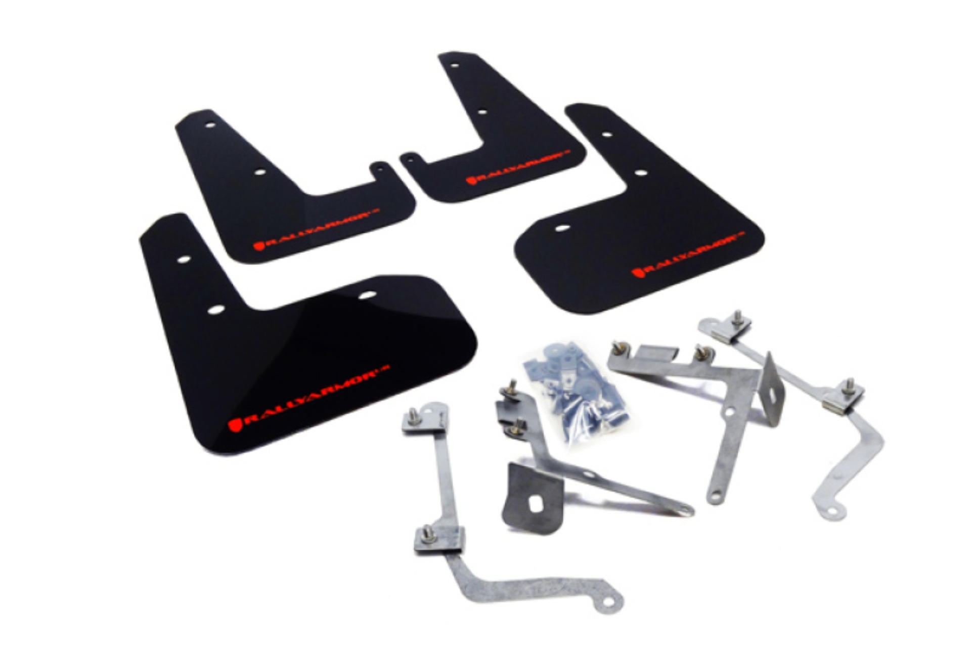 Picture of Rally Armor RAL UR Blk Flap/Rd Logo Mud Flaps - MF19-UR-BLK/RD
