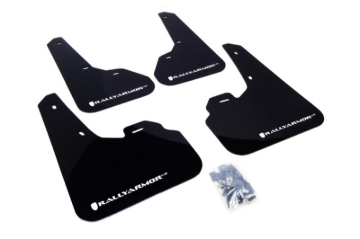 Picture of Rally Armor 10-13 Mazda3/Speed3 (Hatch/Sedan) Black UR Mud Flap w/White Logo