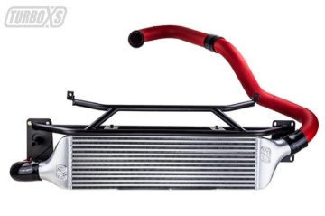 Picture of Turbo XS FMIC for 15-16 Subaru WRX - Wrinkle Red Pipes