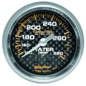 Picture of Autometer Carbon Fiber 52mm Water Temperature Gauge