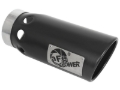 Picture of aFe Power Intercooled Tip Stainless Steel - Black 4in In x 5in Out x 12in L Bolt-On