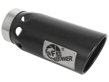 Picture of aFe Power Intercooled Tip Stainless Steel - Black 4in In x 5in Out x 12in L Bolt-On