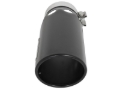 Picture of aFe Power Intercooled Tip Stainless Steel - Black 4in In x 5in Out x 12in L Bolt-On