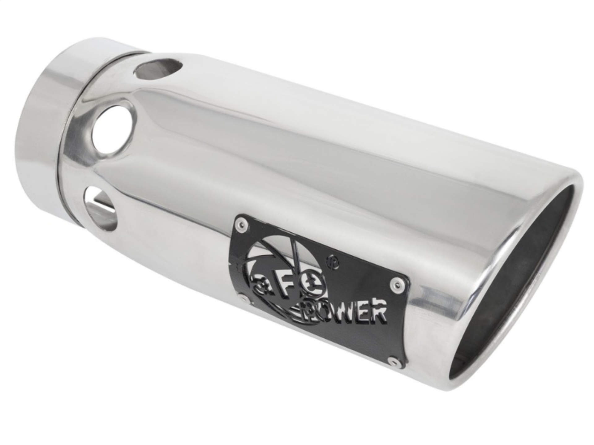Picture of aFe Power Intercooled Tip Stainless Steel - Polished 4in In x 5in Out x 12in L Bolt-On
