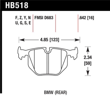 Picture of Hawk Performance HAWK HT-10 Brake Pad Sets Rear - HB518S.642