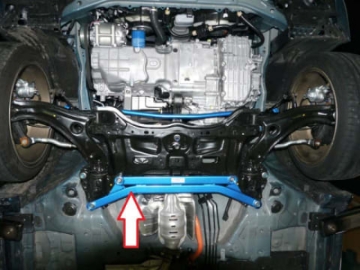 Picture of Cusco Lower Arm Bar VER2 Front FIT GE8 CR-Z ZF1 inSIGHT FF OK W/ VER1