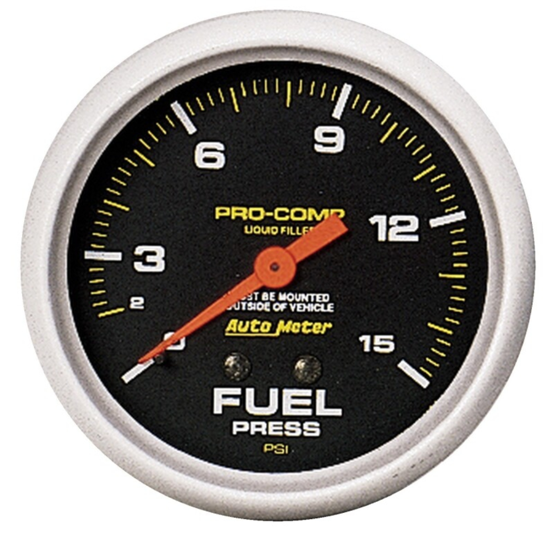 Picture of Autometer Liquid Filled Mechanical 66.7mm 0-15 PSI Fuel Pressure Gauge