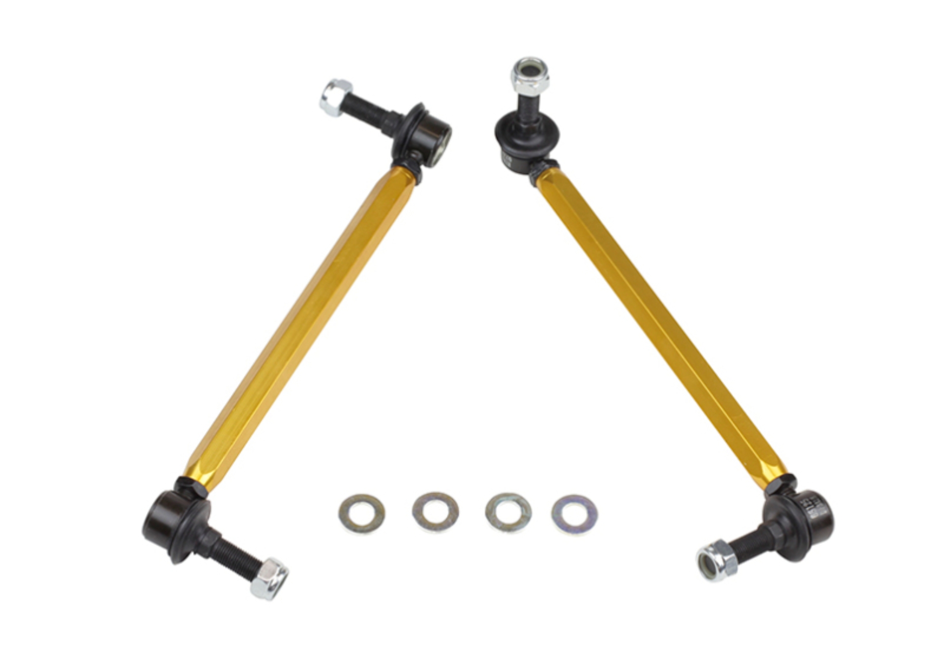 Picture of Whiteline 05+ Mustang Coupe 8cyl (Inc Shelby GT/ GT500) Front Swaybar Link Kit H/Duty Adj Steel Ball