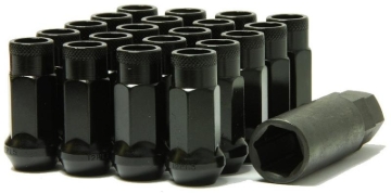 Picture of Wheel Mate Muteki SR48 Open End Lug Nuts - Black 12x1.50 48mm