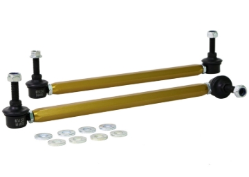 Picture of Whiteline 06/05+ Ford Focus LS / 05/09+ Mazda 3 BK Front Swaybar Link Kit H/Duty Adj Steel Ball