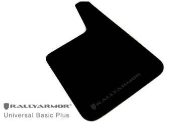 Picture of Rally Armor Universal Fit (No Hardware) Basic Plus Black Mud Flap w/ Black Logo