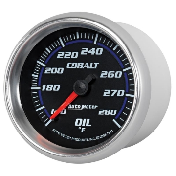 Picture of Autometer Cobalt 66.7mm 140-280 Degree F Mechanical Oil Temperature Gauge