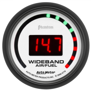 Picture of Autometer Phantom 52mm Digital 10:1-17:1 Street Wideband Air/Fuel Ratio Gauge