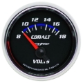 Picture of Autometer Cobalt 52mm 8-18 Volts Short Sweep Electric Voltmeter Gauge