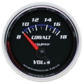 Picture of Autometer Cobalt 52mm 8-18 Volts Short Sweep Electric Voltmeter Gauge
