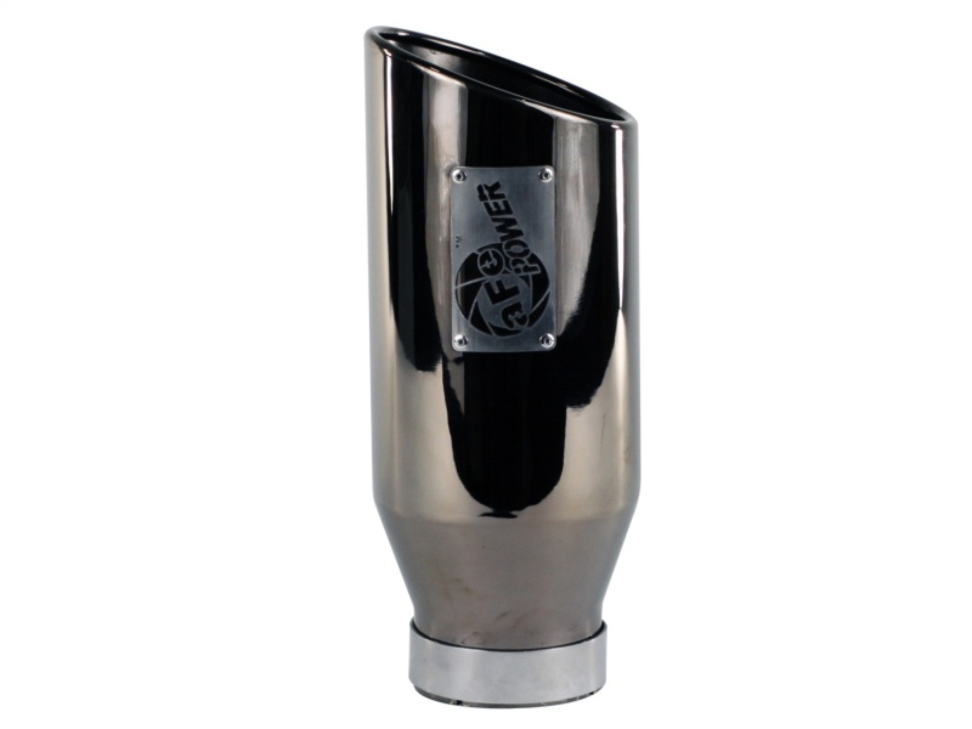 Picture of aFe MACHForce XP Exhausts Tips SS-304 EXH Tip 4In x 6Out x 15L Bolt-On (blk chrome)