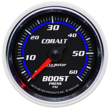 Picture of Autometer Cobalt 52mm 0-60psi Mechanical Boost Gauge