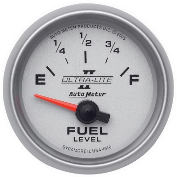 Picture of Autometer Ultra-Lite II 52mm 240-33 OHMS Short Sweep Electronic Fuel Level Gauge