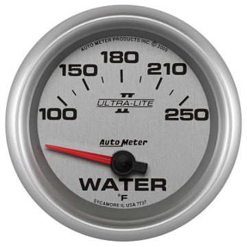 Picture of Autometer Ultra-Lite II 2 5/8in 100-250 Degree F Short Sweep Electronic Water Temperature Gauge