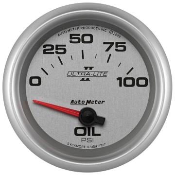 Picture of Autometer Ultra-Lite II 2 5/8in 0-100 PSI Short Sweep Electronic Oil Pressure Gauge