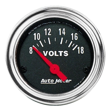 Picture of Autometer Traditional Chrome 52mm 8-18 Volts Short Sweep Electrical Voltmeter