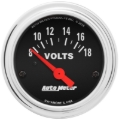 Picture of Autometer Traditional Chrome 52mm 8-18 Volts Short Sweep Electrical Voltmeter