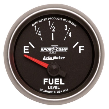 Picture of Autometer Sport-Comp II 52mm 240-33 ohms Short Sweep Electronic Fuel Level Gauge