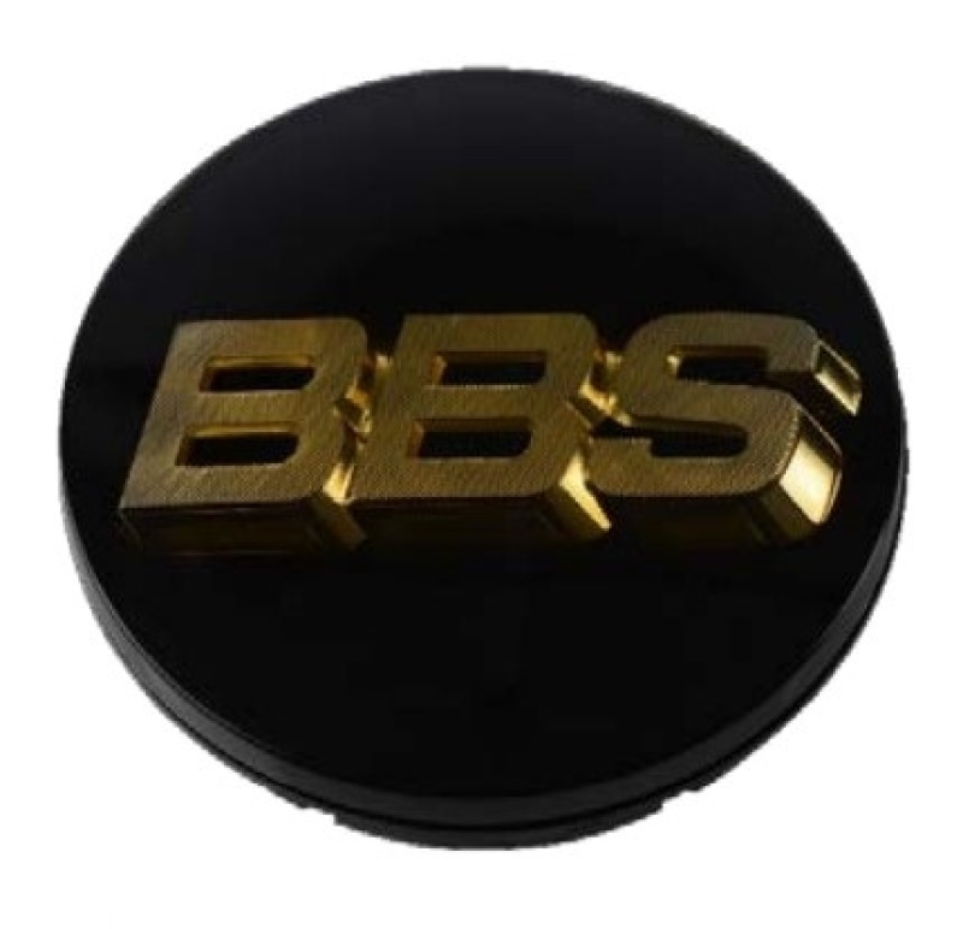 Picture of BBS Center Cap 70.6mm Black/Gold (3-tab) (56.24.080)