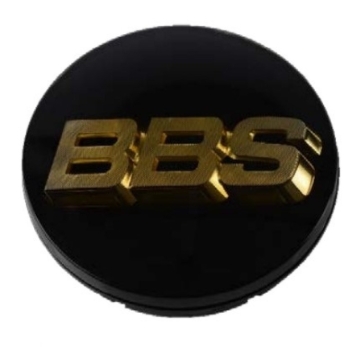 Picture of BBS Center Cap 70.6mm Black/Gold (3-tab) (56.24.080)